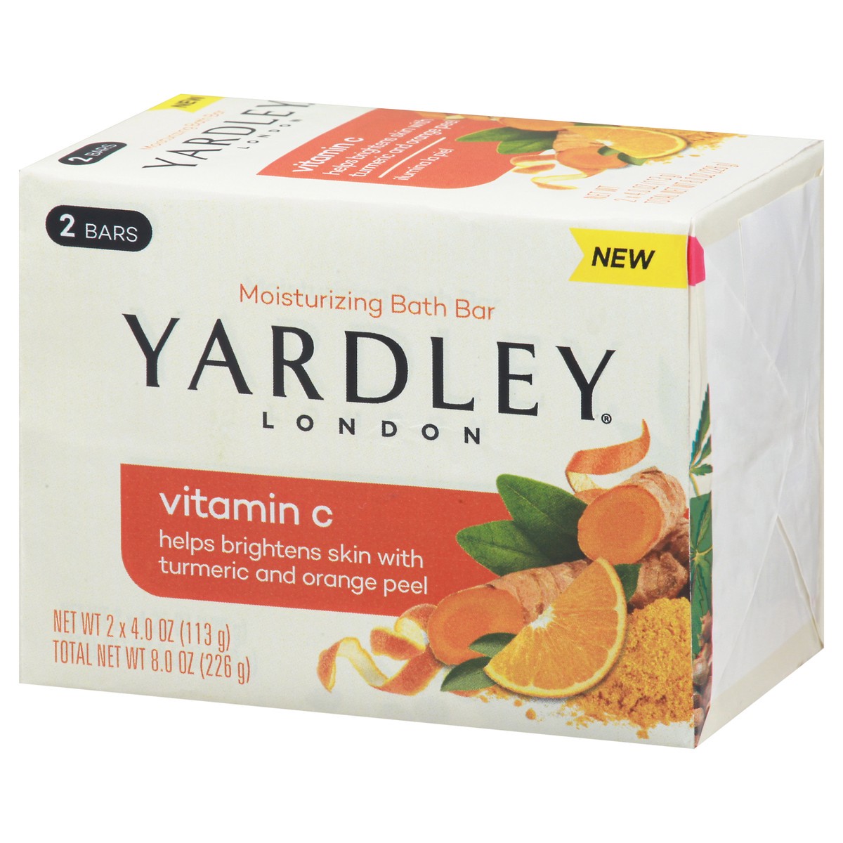 slide 2 of 14, Yardley London Nourishing Bath Soap Bar Vitamin C, Helps Brighten Skin with Turmeric & Orange Peel, 4.0 oz Bath Bar, 2 Soap Bars, 2 ct