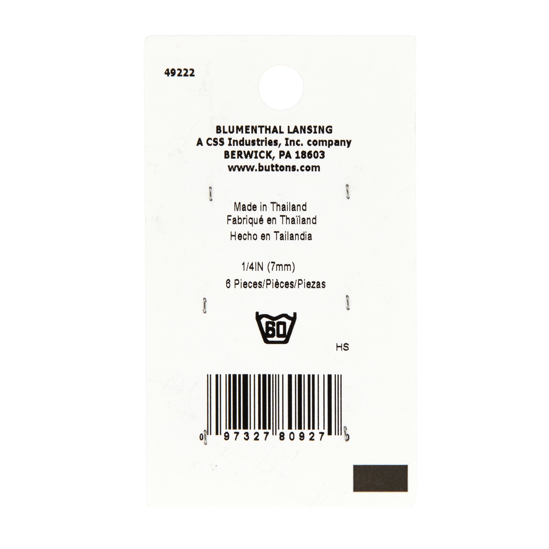 slide 2 of 3, Blumenthal Lansing Lamode 1/4" Clear Fisheye 2-Hole Buttons, 6ct., 6 ct