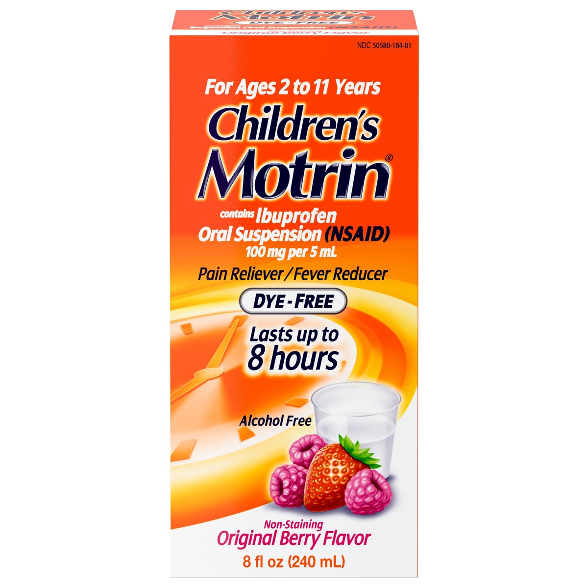slide 1 of 9, Children's Motrin Ibuprofen Kids Medicine, Berry Flavored, 8 fl. oz, 8 fl oz