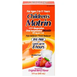 Motrin Children's Motrin Oral Suspension, Dye-Free Berry, 8 Fl. Oz