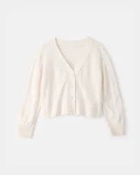 Carters Girls Pointelle Cardigan Sweater - Cream Cream 10