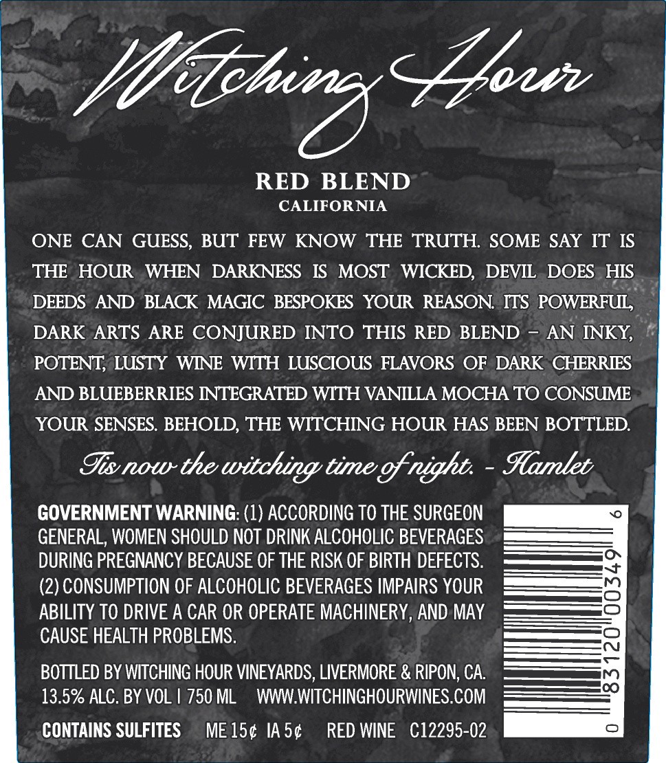 slide 2 of 4, Witching Hour Red, Red Wine, , 1 ct, 750ml Bottle, 750 ml