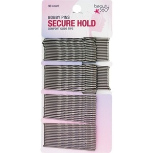 slide 1 of 1, Beauty 360 Secure Hold Gray Bobbypins, 90 ct