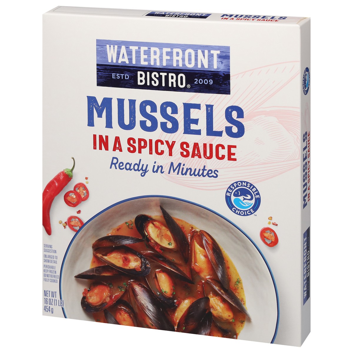 slide 4 of 4, Waterfront Bistro Mussels In Spicy Sauce - 16 Oz, 16 oz