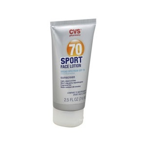 slide 1 of 1, CVS Pharmacy Sport Face Lotion Broad Spectrum Spf 70 Sunscreen, 2.5 fl oz; 74 ml