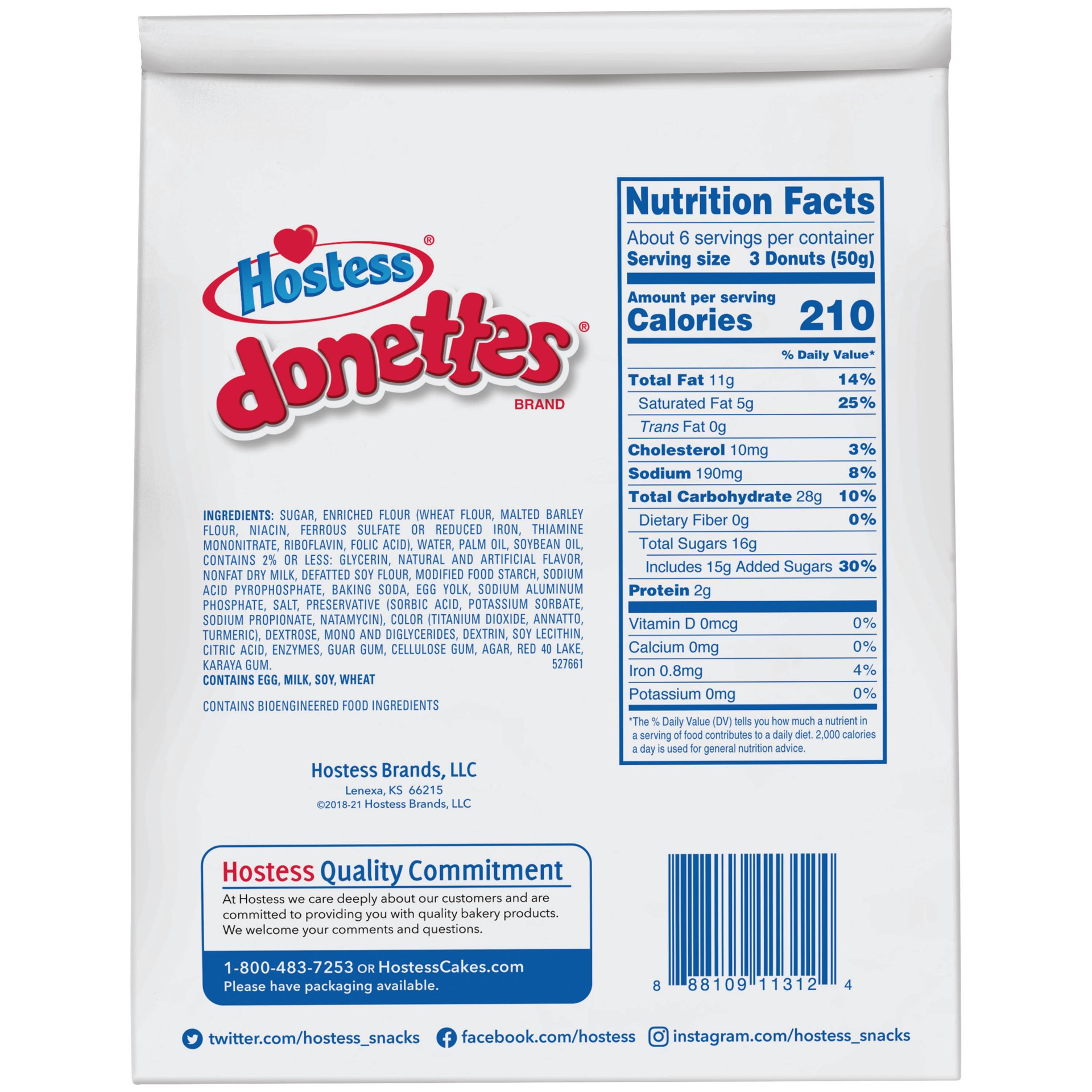 slide 3 of 5, Hostess Strawberry Donettes Glazed Mini, 10.5 oz