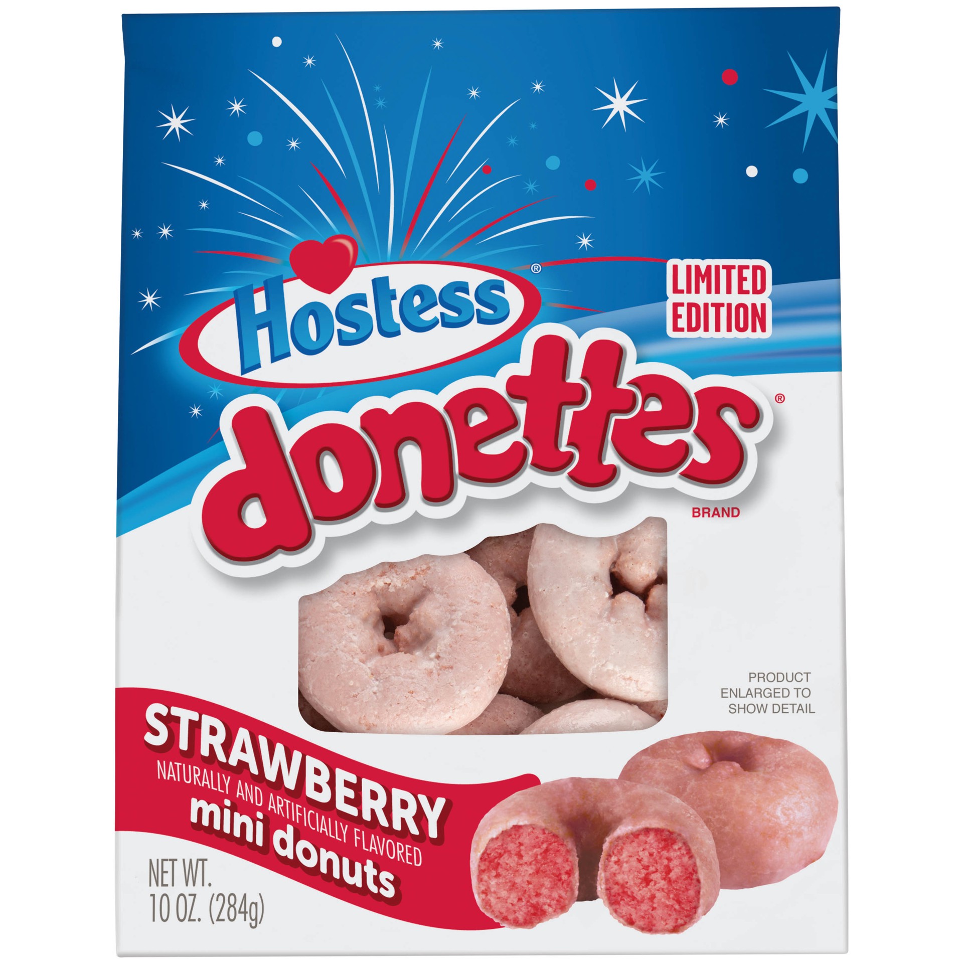 slide 1 of 5, Hostess Strawberry Donettes Glazed Mini, 10.5 oz