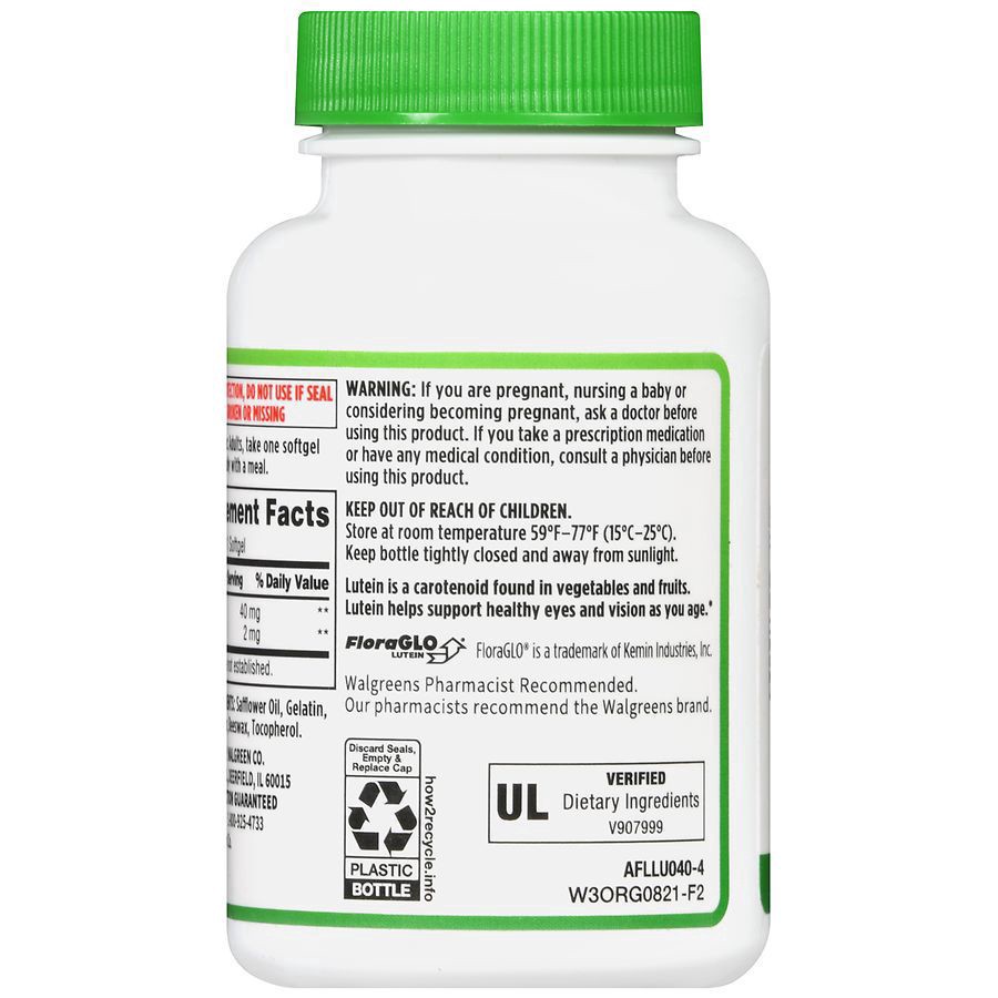 slide 5 of 5, Walgreens Lutein 40 mg Softgels, 30 ct