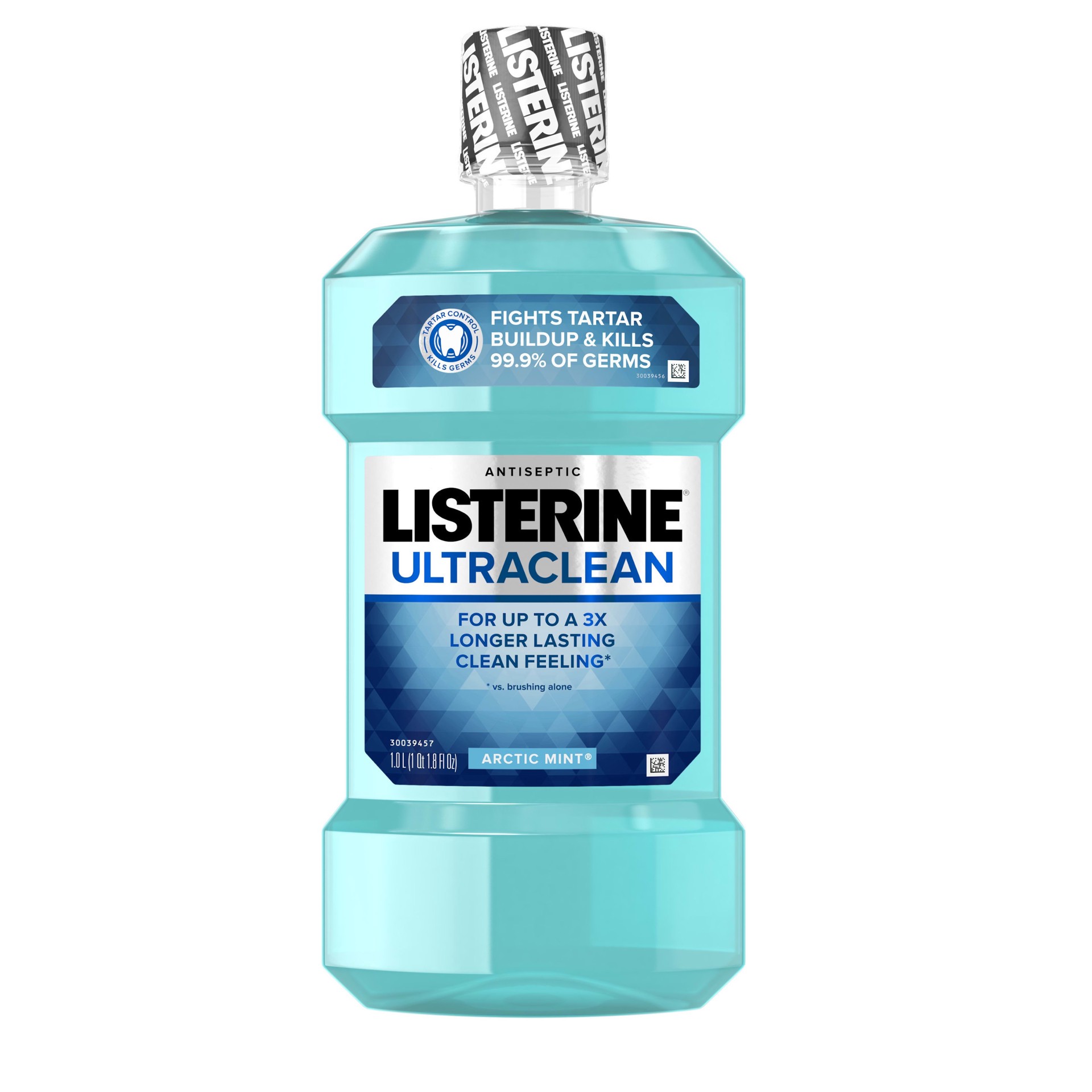 slide 1 of 7, Listerine Ultraclean Artic Mint Antiseptic Mouthwash - 33.81 fl oz, 1 liter