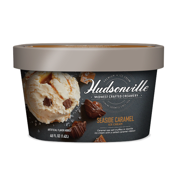 slide 1 of 1, Hudsonville Ice Cream Seaside Caramel, 48 oz