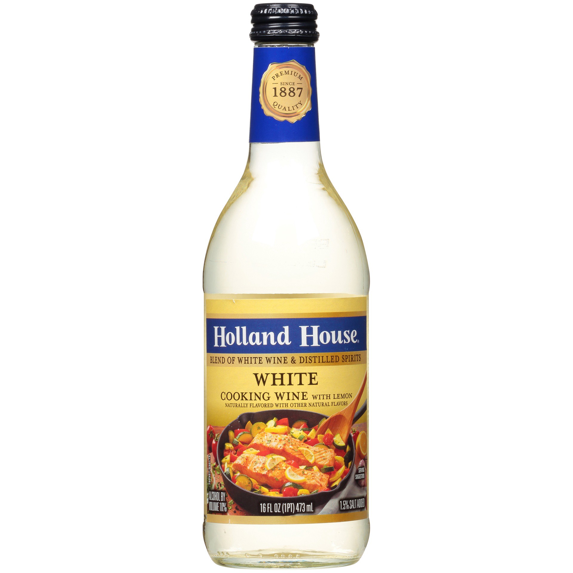 slide 1 of 1, Holland House White With Lemon Flavor Cooking Wine, 16 fl oz