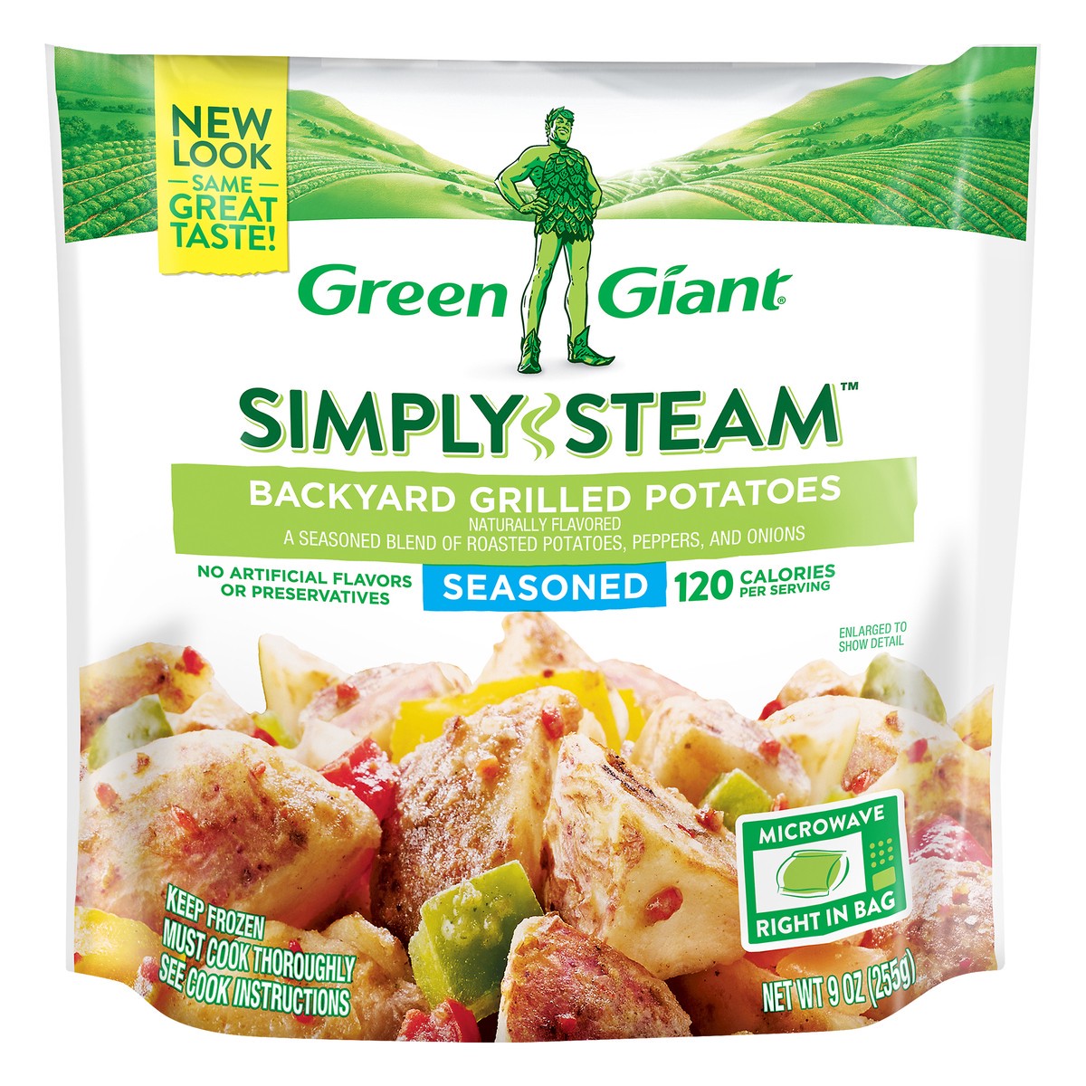 slide 1 of 6, Green Giant Simply Steam™ Seasoned Backyard Grilled Potatoes 9 oz. Bag, 9 oz