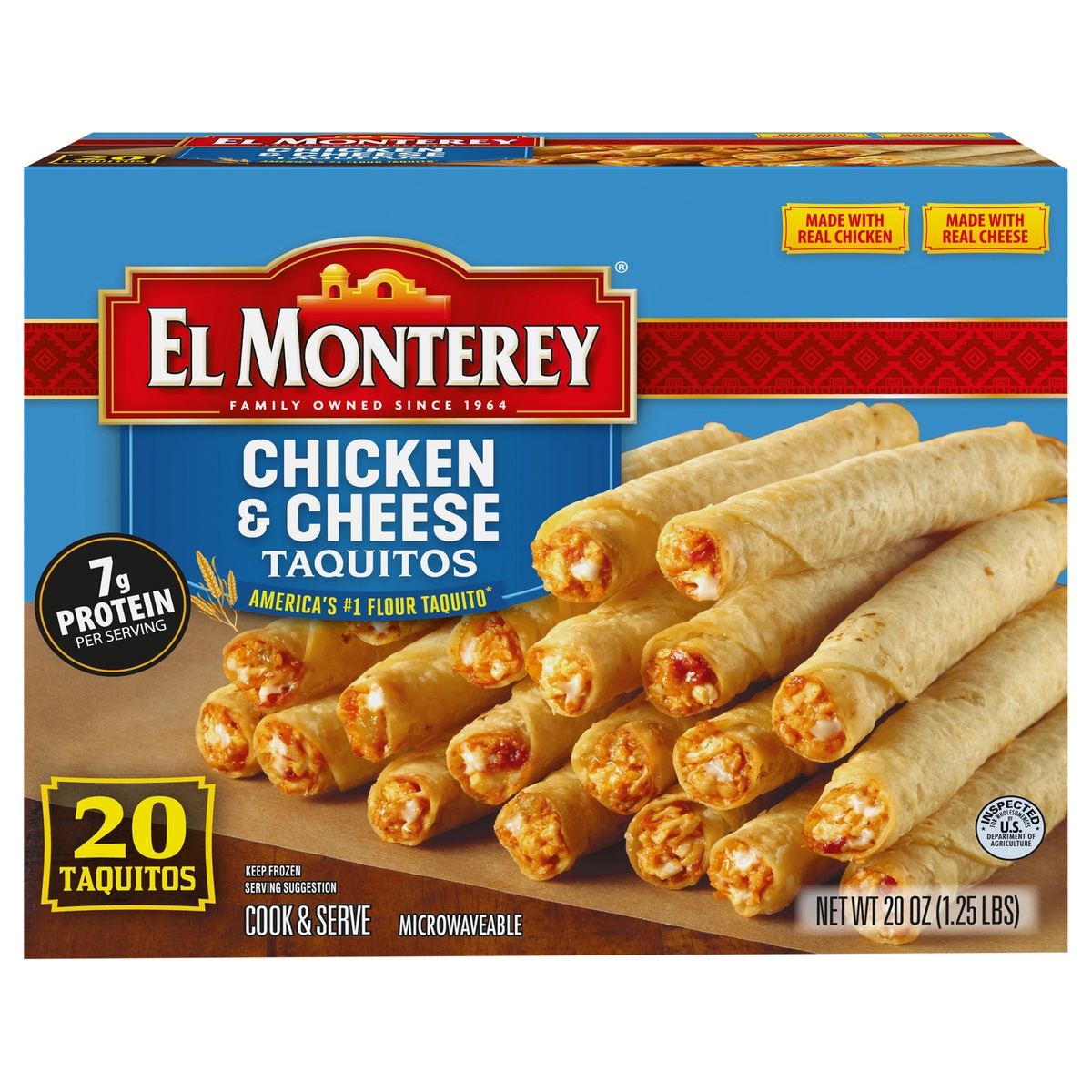 slide 11 of 11, El Monterey Chicken And Cheese Taquitos, 20 ct