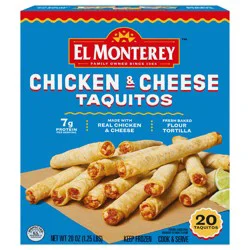 El Monterey Chicken & Cheese Flour Taquitos 20 ct, 20 oz (Frozen)