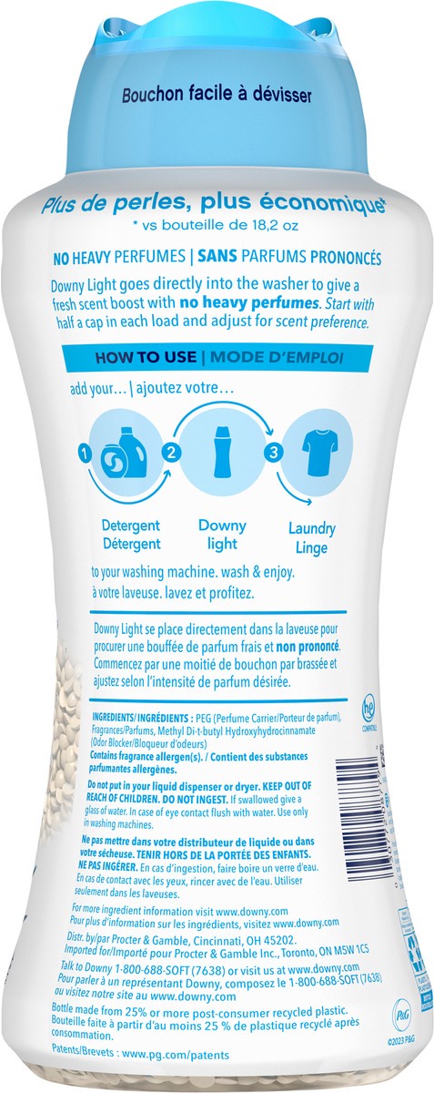 slide 5 of 7, Downy Light Laundry Scent Booster Beads, Ocean Mist Scent, 24 OZ, In-wash fabric beads designed to be gentle with a light boost of scent, No Heavy Perfumes, 1.5 lb