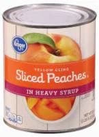 Kroger Yellow Cling Sliced Peaches In Heavy Syrup - 29 oz