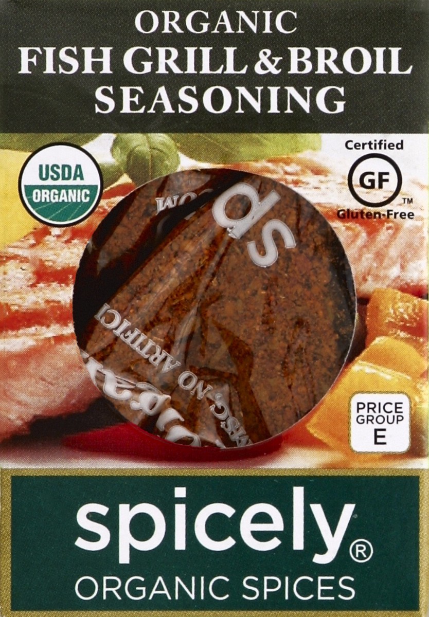 slide 2 of 4, Spicely Organic Spices Fish Grill & Broil Seasoning, 0.4 oz