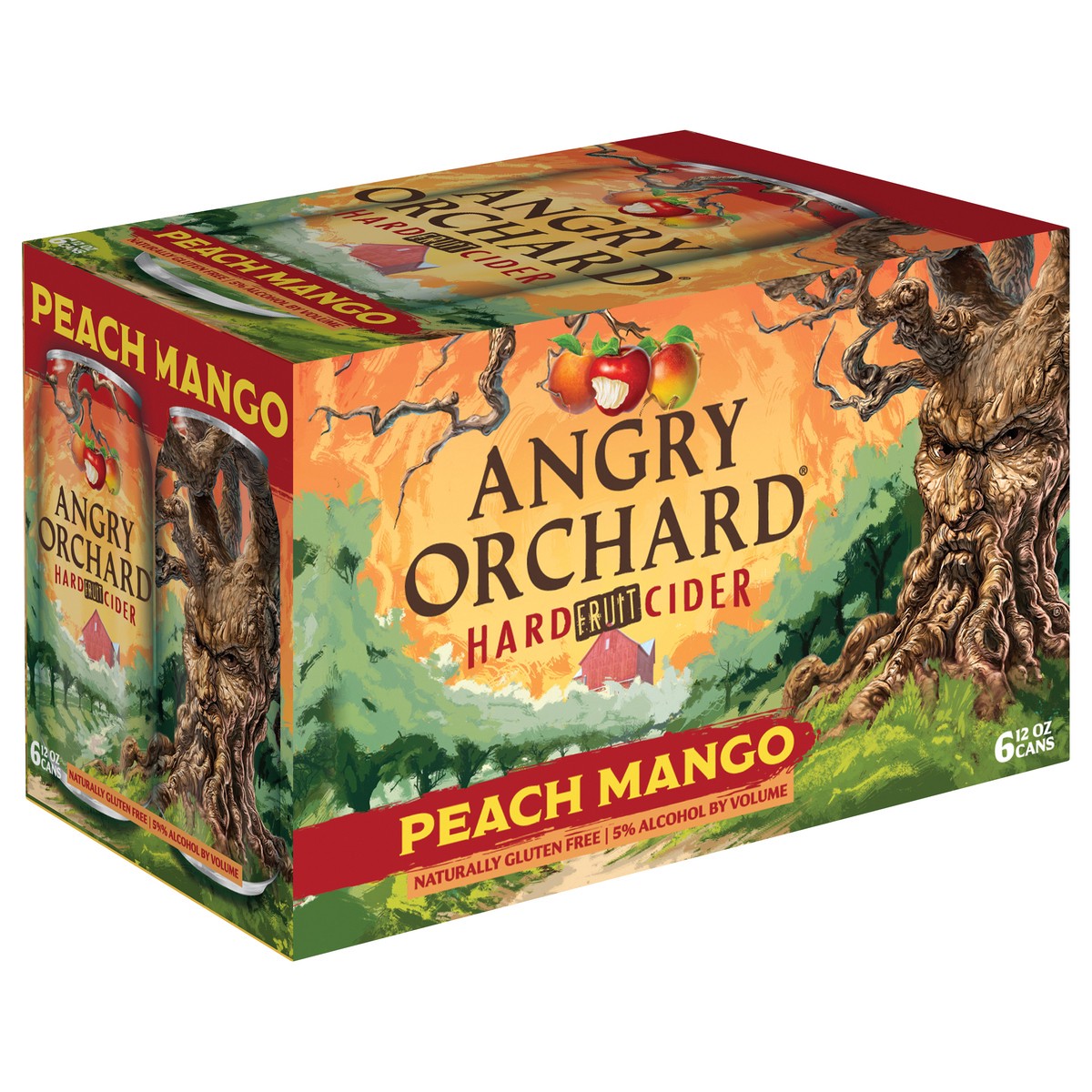 slide 2 of 8, Angry Orchard Peach Mango Hard Cider, Spiked (12 fl. oz. Can, 6pk.), 6 ct; 12 oz