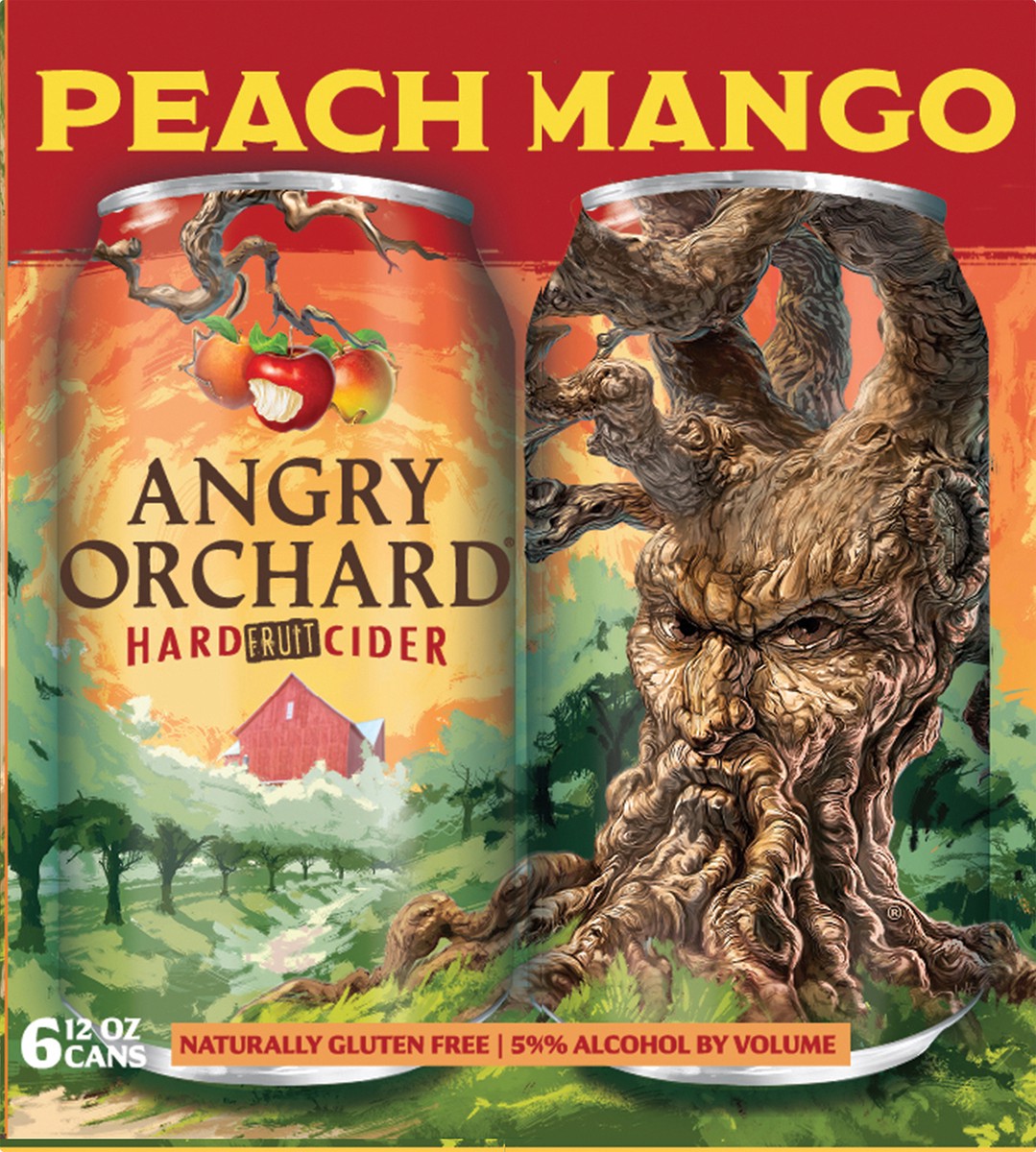 slide 7 of 8, Angry Orchard Peach Mango Hard Cider, Spiked (12 fl. oz. Can, 6pk.), 6 ct; 12 oz