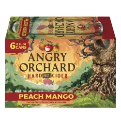 Angry Orchard Peach Mango Hard Cider, Spiked (12 fl. oz. Can, 6pk.)