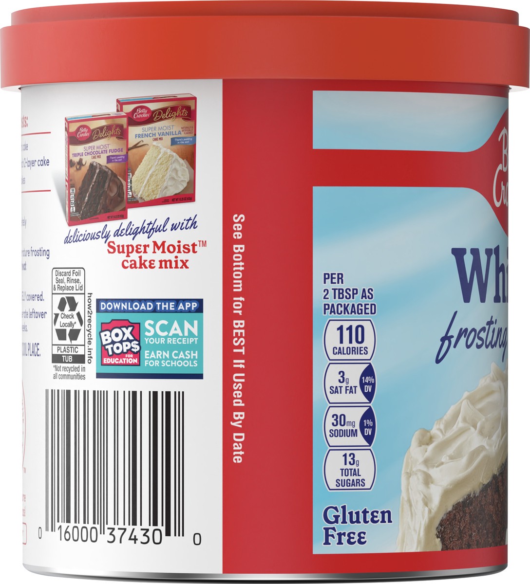 slide 4 of 8, Betty Crocker Gluten Free Whipped Vanilla Frosting, 12 oz, 12 oz