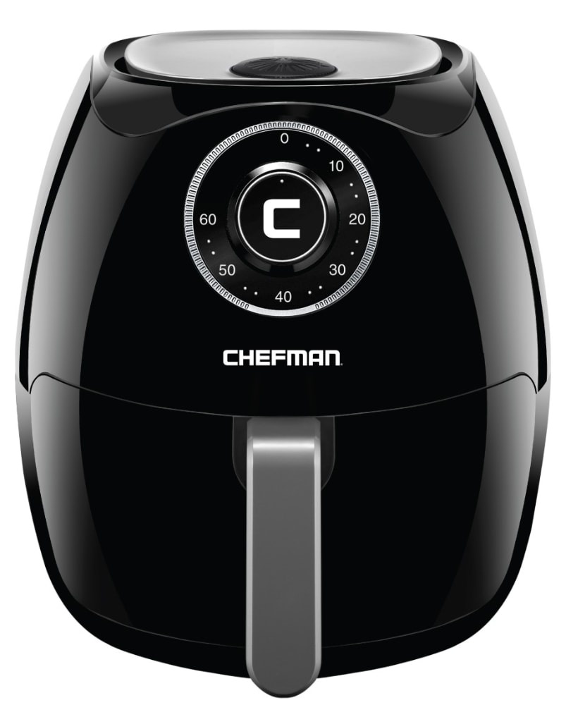 slide 1 of 1, Chefman Flat Basket Air Fryer - Black, 6.5 liter