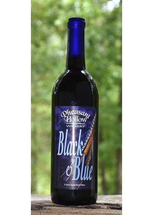 slide 1 of 1, Pheasant Hollow Winery Black & Blue, 750 ml