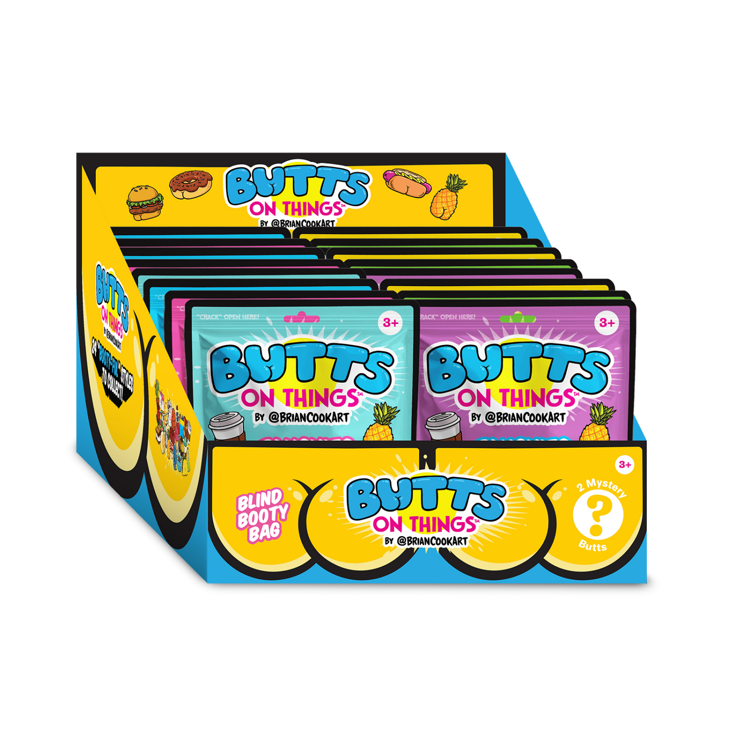 slide 1 of 1, Butts On Things - 2 pair Plushies, 2 ct