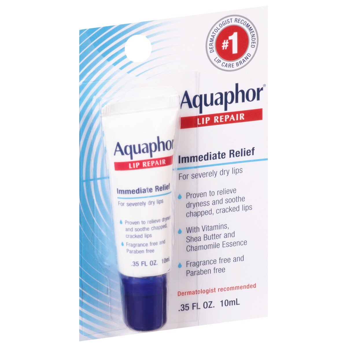 slide 3 of 9, Aquaphor Lip Repair .35 fl. oz. Carded Pack, 0.35 fl. oz