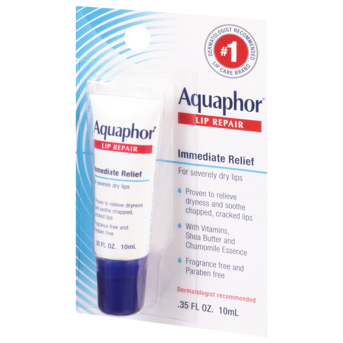 slide 5 of 9, Aquaphor Lip Repair .35 fl. oz. Carded Pack, 0.35 fl. oz