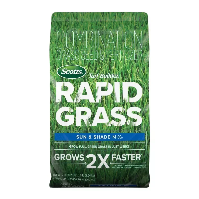 slide 1 of 9, Scotts Turf Builder Rapid Grass Sun & Shade Mix, 5.6 lb