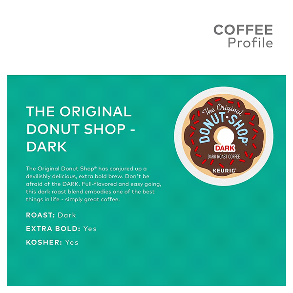 slide 18 of 29, The Original Donut Shop K-Cup Pods Dark Roast Dark Coffee 12-0.39 oz Pods, 12 ct