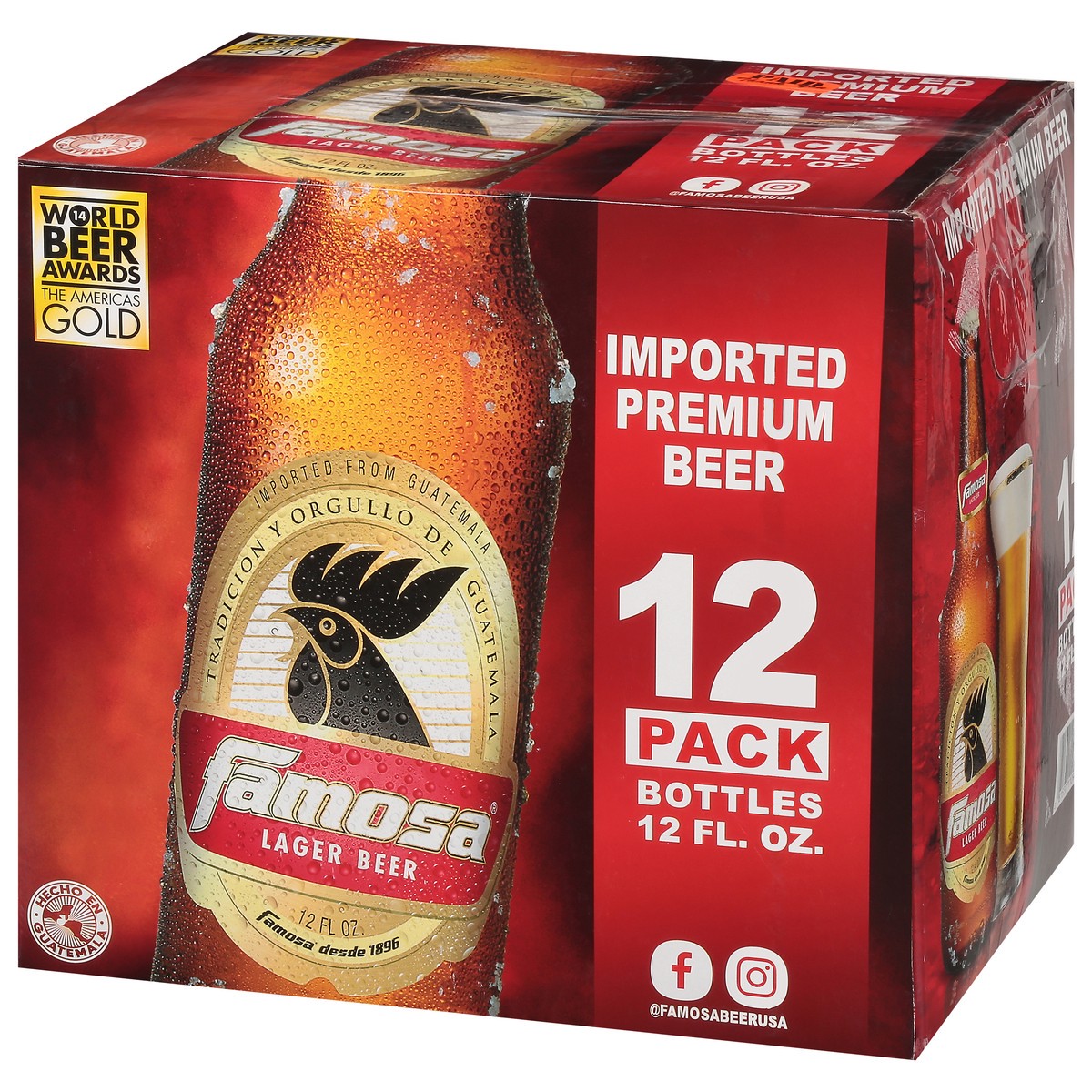 slide 4 of 9, Famosa Lager Beer 12 Pack 12 - 12 fl oz Bottles, 12 ct; 12 oz