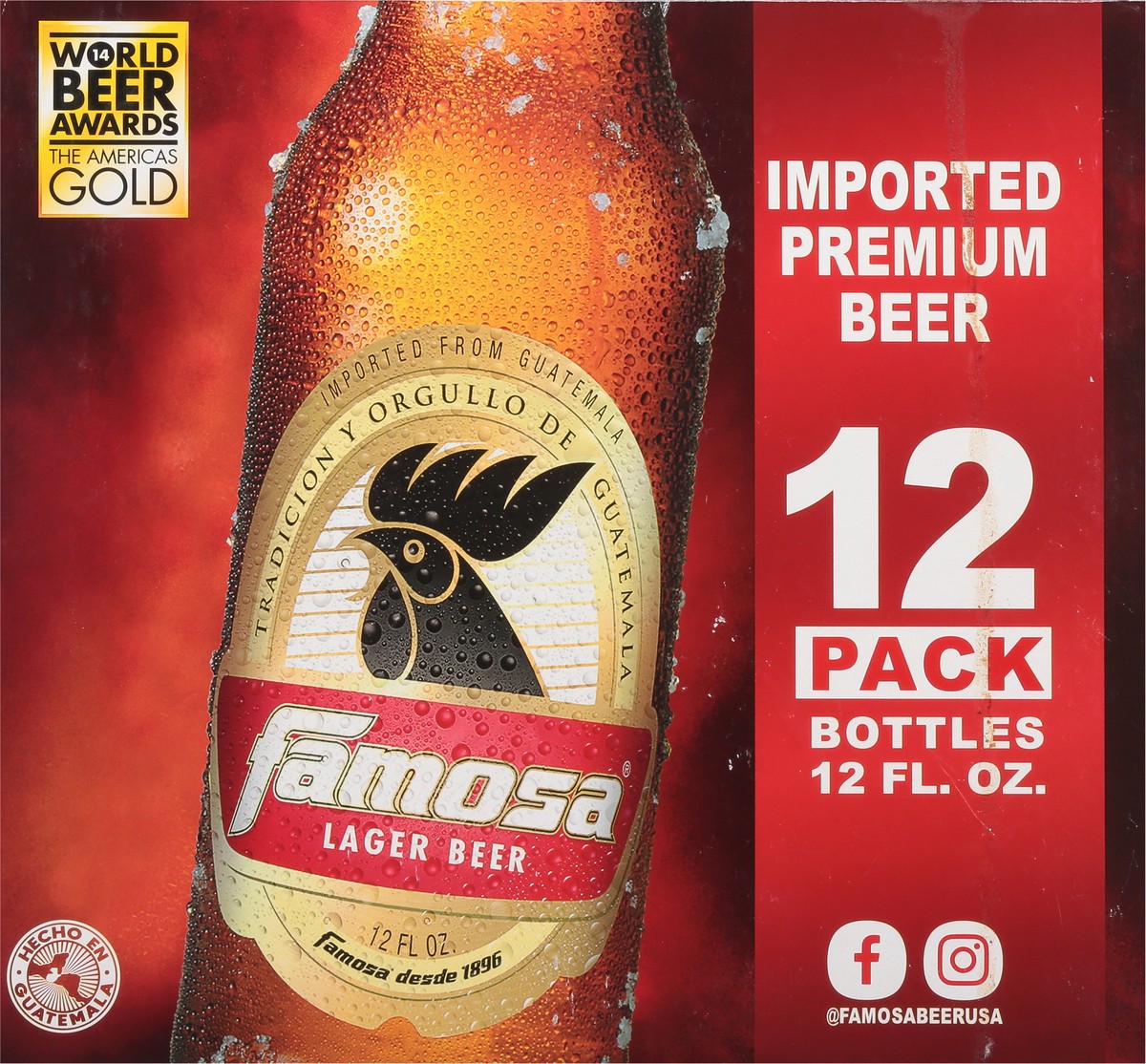 slide 2 of 9, Famosa Lager Beer 12 Pack 12 - 12 fl oz Bottles, 12 ct; 12 oz