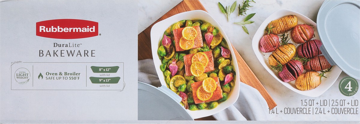 slide 5 of 9, Rubbermaid Duralite Rect Bakeware, 2 ct