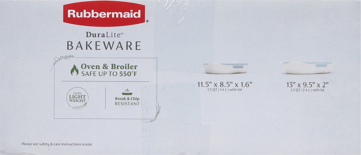 slide 3 of 9, Rubbermaid Duralite Rect Bakeware, 2 ct