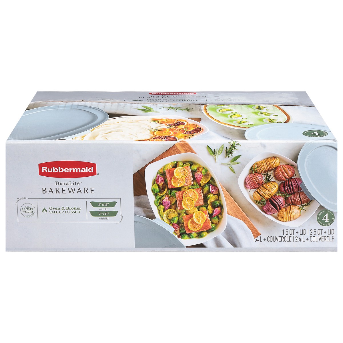 slide 1 of 9, Rubbermaid Duralite Rect Bakeware, 2 ct