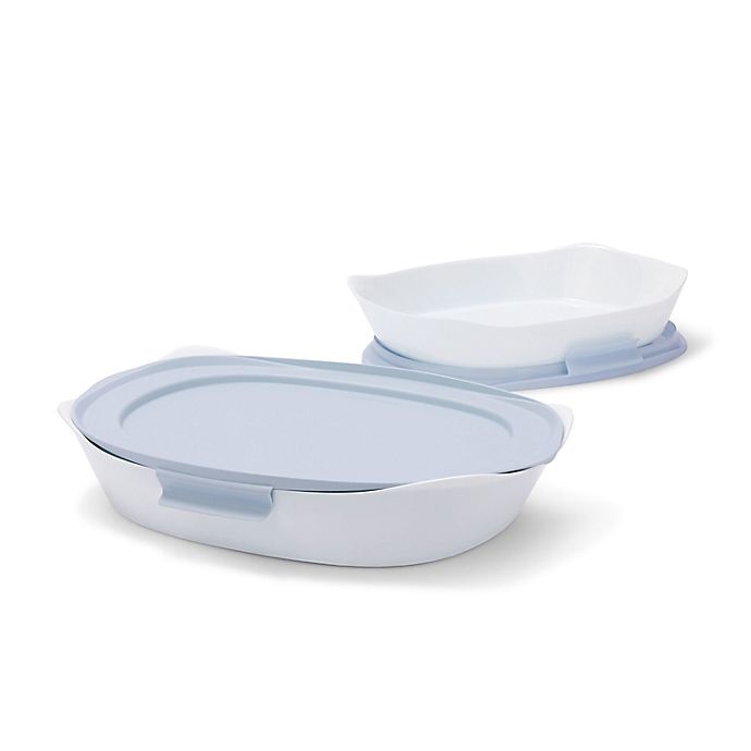 slide 1 of 1, Rubbermaid DuraLite Rectangle Baking Dish Set with Lids, 2 ct