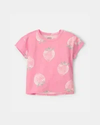 Carter's Girls Strawberry Top - Pink, Small