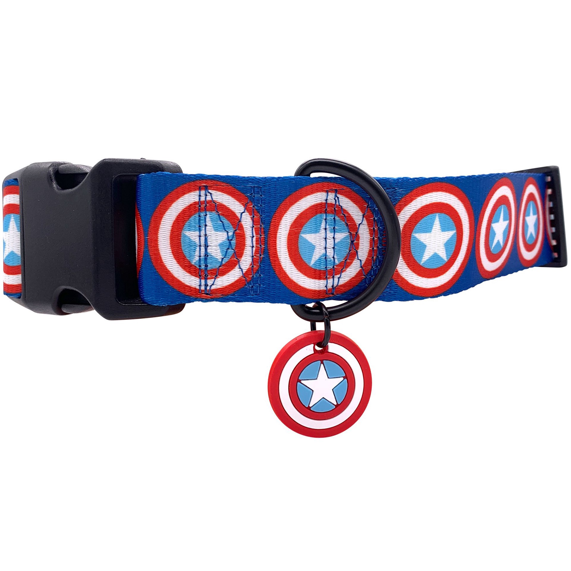slide 1 of 1, GMason Captain America Dog Collar, 1 ct; X Large