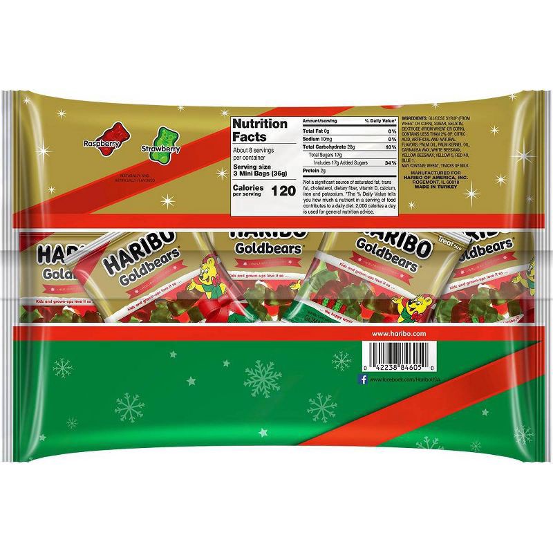 slide 2 of 3, Haribo Goldbears Holiday Mini Gummy Bears, 9.5 oz