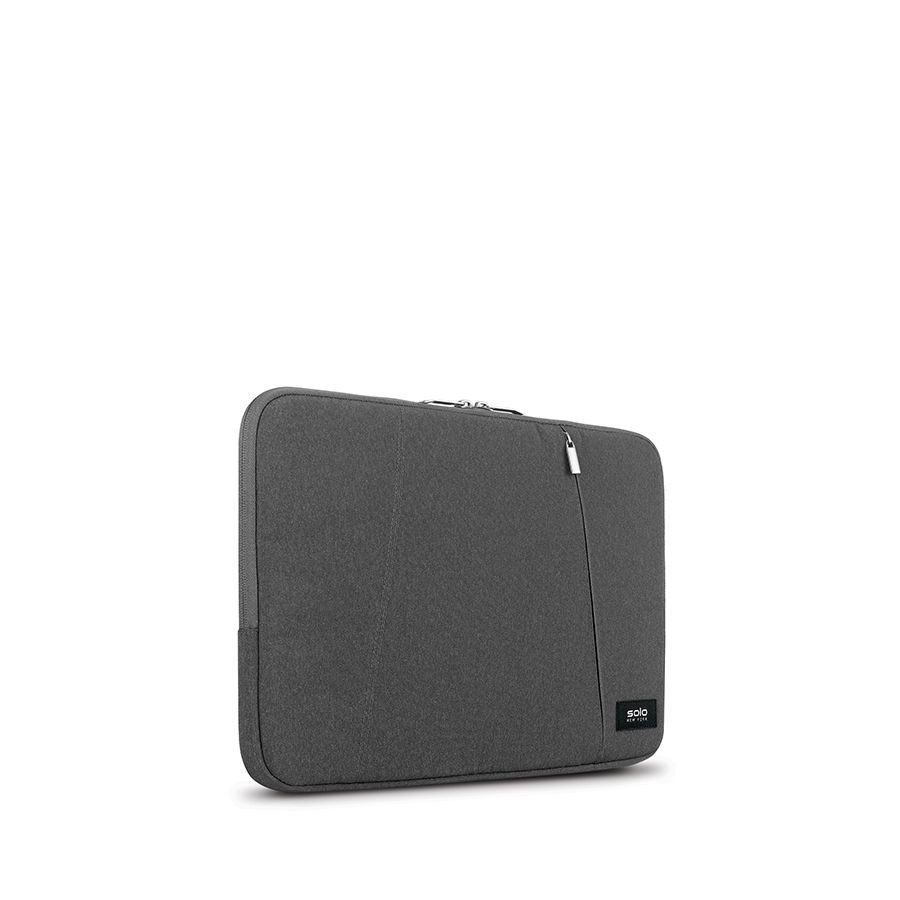 slide 2 of 3, Solo Oswald Computer Sleeve For Laptops/Tablets, Gray, Slv1613-10, 13.3 in