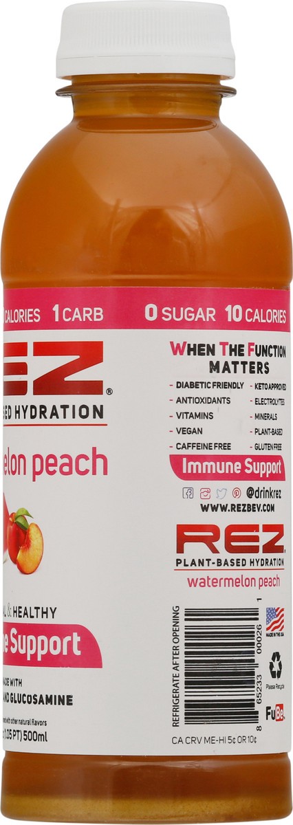 slide 10 of 11, Rez Plant-Based Hydration Watermelon Peach 16.9 fl oz Bottle, 16.9 fl oz