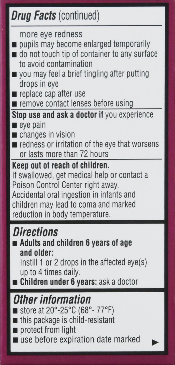 slide 8 of 13, Opcon-A Allergy Eye Drops by Bausch + Lomb, for Itch and Redness Relief, Red and Itchy Eyes Antihistamine Eye Drop, Clinically Proven Treatment, 0.5 Fl Oz, 0.50 fl oz