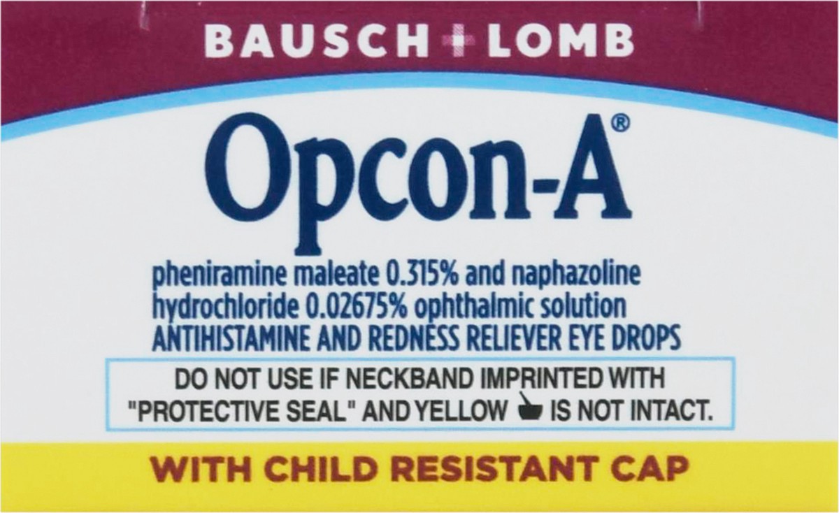 slide 5 of 13, Opcon-A Allergy Eye Drops by Bausch + Lomb, for Itch and Redness Relief, Red and Itchy Eyes Antihistamine Eye Drop, Clinically Proven Treatment, 0.5 Fl Oz, 0.50 fl oz