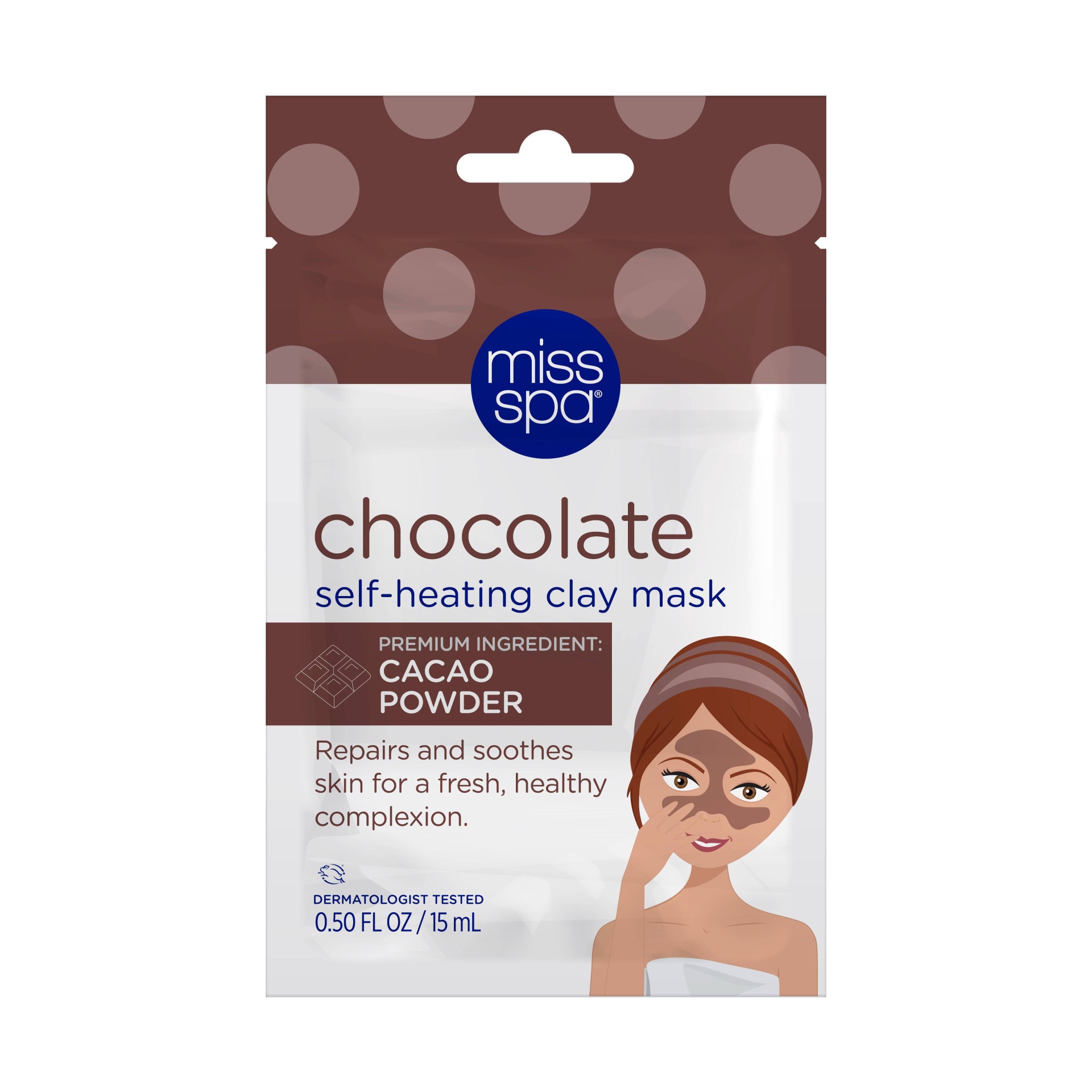 slide 1 of 1, Miss Spa Chocolate Self-Heating Clay Mask, 1 ct