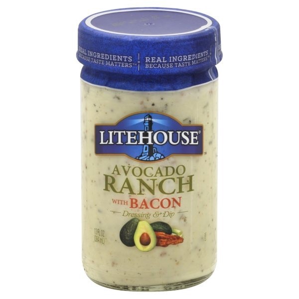 slide 1 of 8, Litehouse Avocado Ranch With Bacon Dressing, 13 fl oz