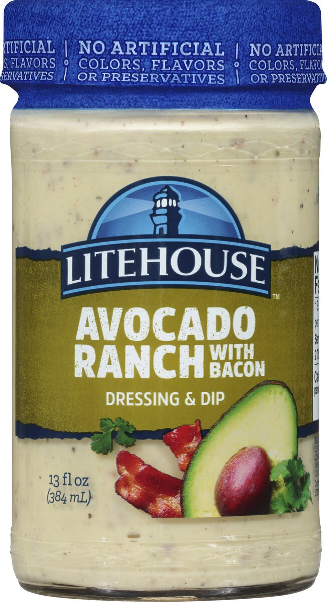 slide 8 of 8, Litehouse Avocado Ranch With Bacon Dressing, 13 fl oz