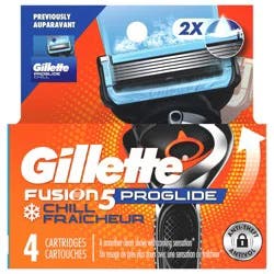 Fusion5 ProGlide Chill Razor Refills, 4 Razor Cartridges for Flexball Handle, 5-Blade Razor Blades, 2x Cooling Lubrication