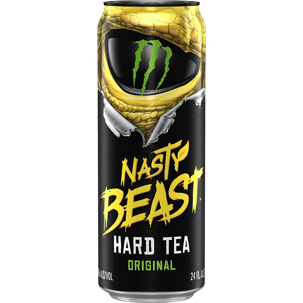 slide 1 of 1, Monster Nasty Beast Hard Tea Orgn, 24 oz